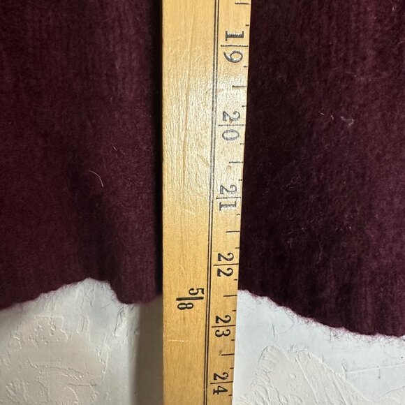 Lafayette 148 New York Maroon Cashmere Cable Knit Sweater Womens Size Medium - Picture 6 of 10